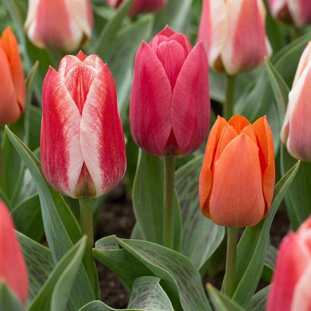 La Green Touch - Tulipe de Greig en mélange - 15 bulbes - calibre 11/12 - Image 1
