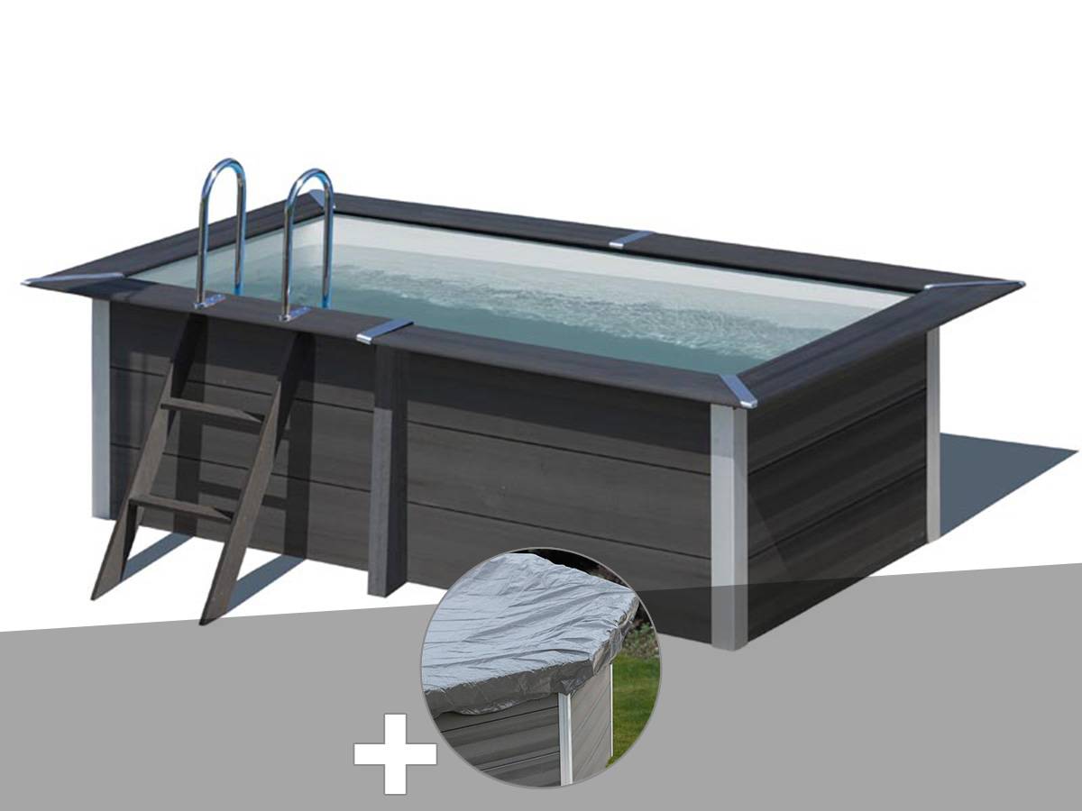 Gré - Kit piscine composite Gré Avant-Garde rectangulaire 3,26 x 1,86 x 0,96 m + Bâche de protection