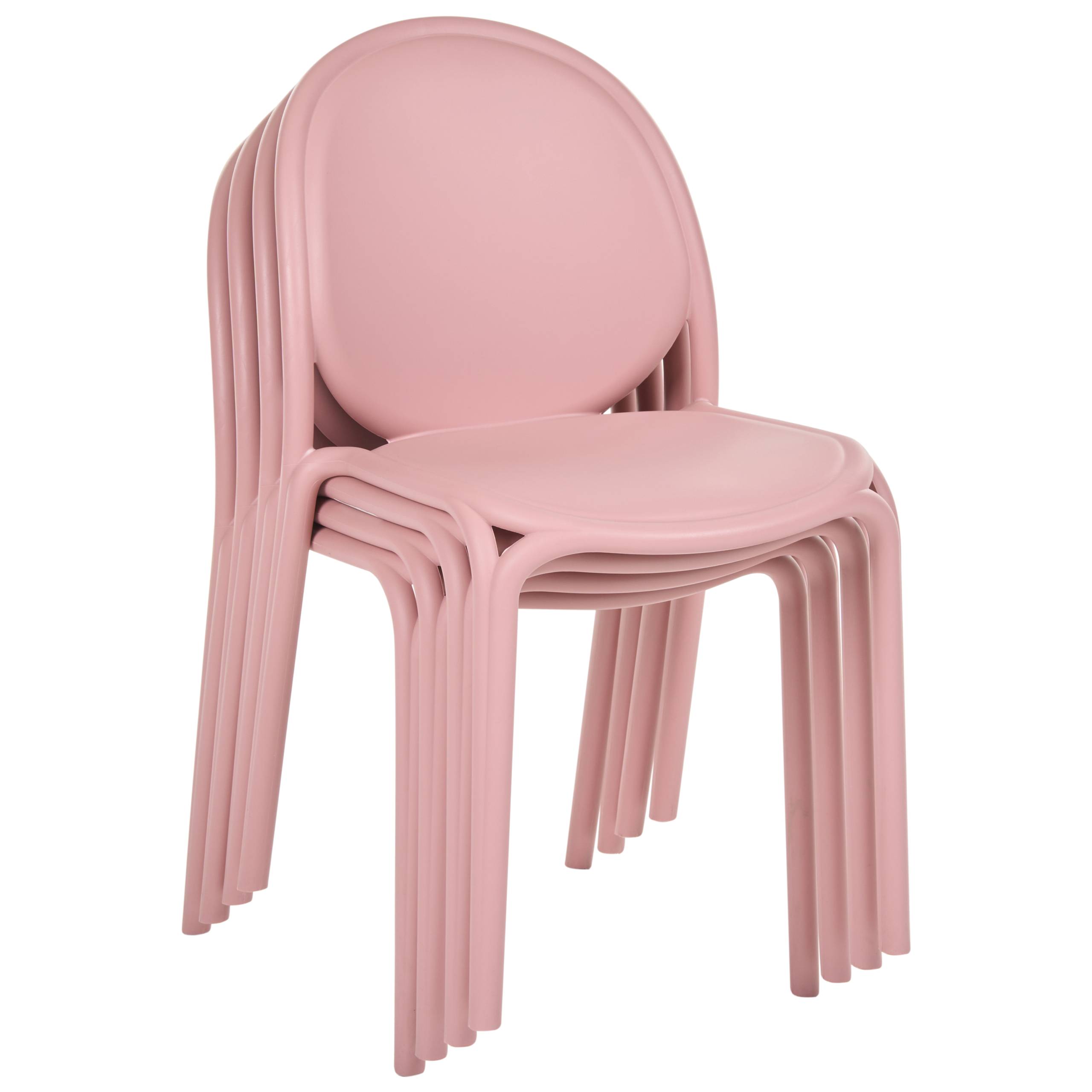 Beliani - Chaise de salle à manger Polypropylène Rose BRUGNELLO - 44x47x80- Beliani - Image 7