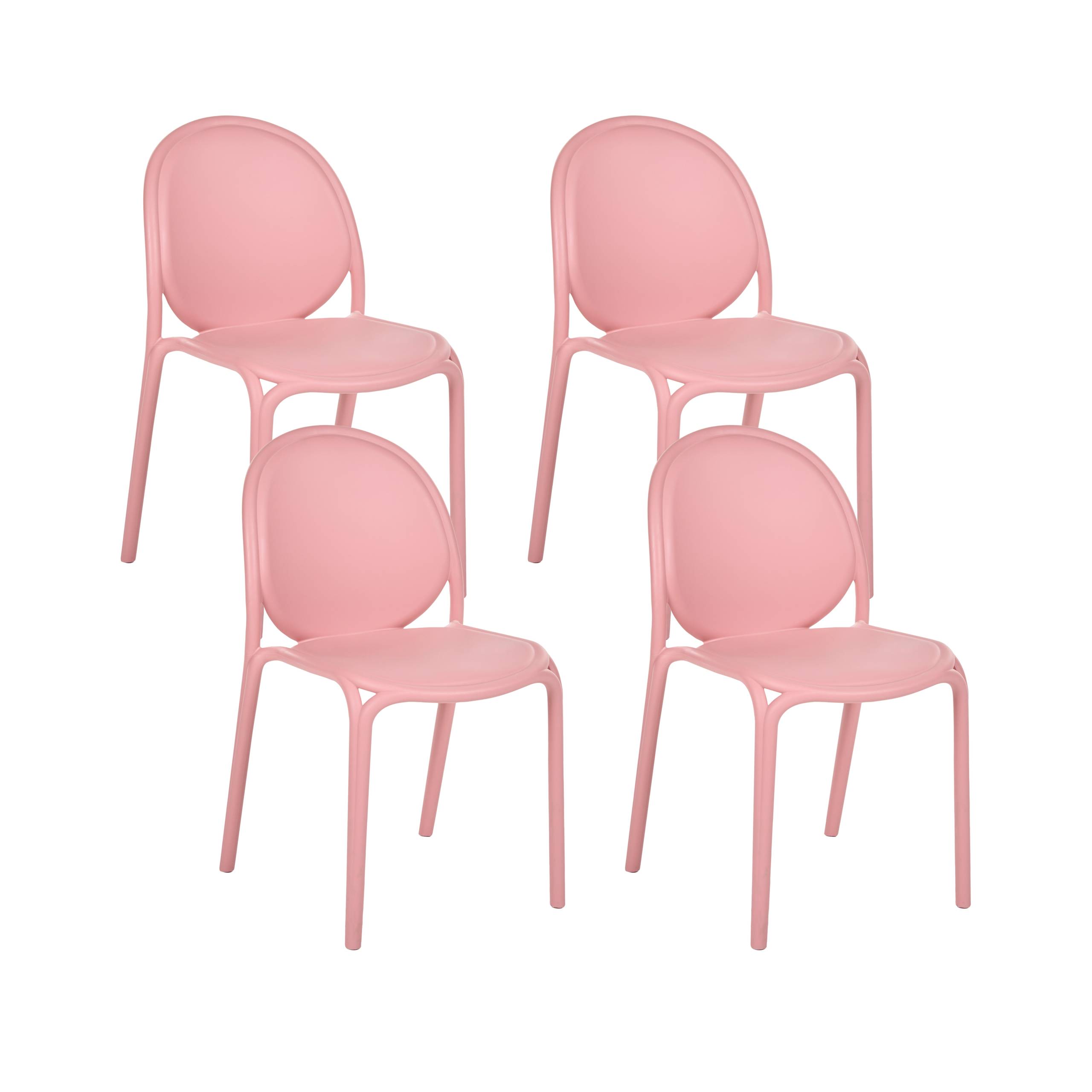 Beliani - Chaise de salle à manger Polypropylène Rose BRUGNELLO - 44x47x80- Beliani - Image 2