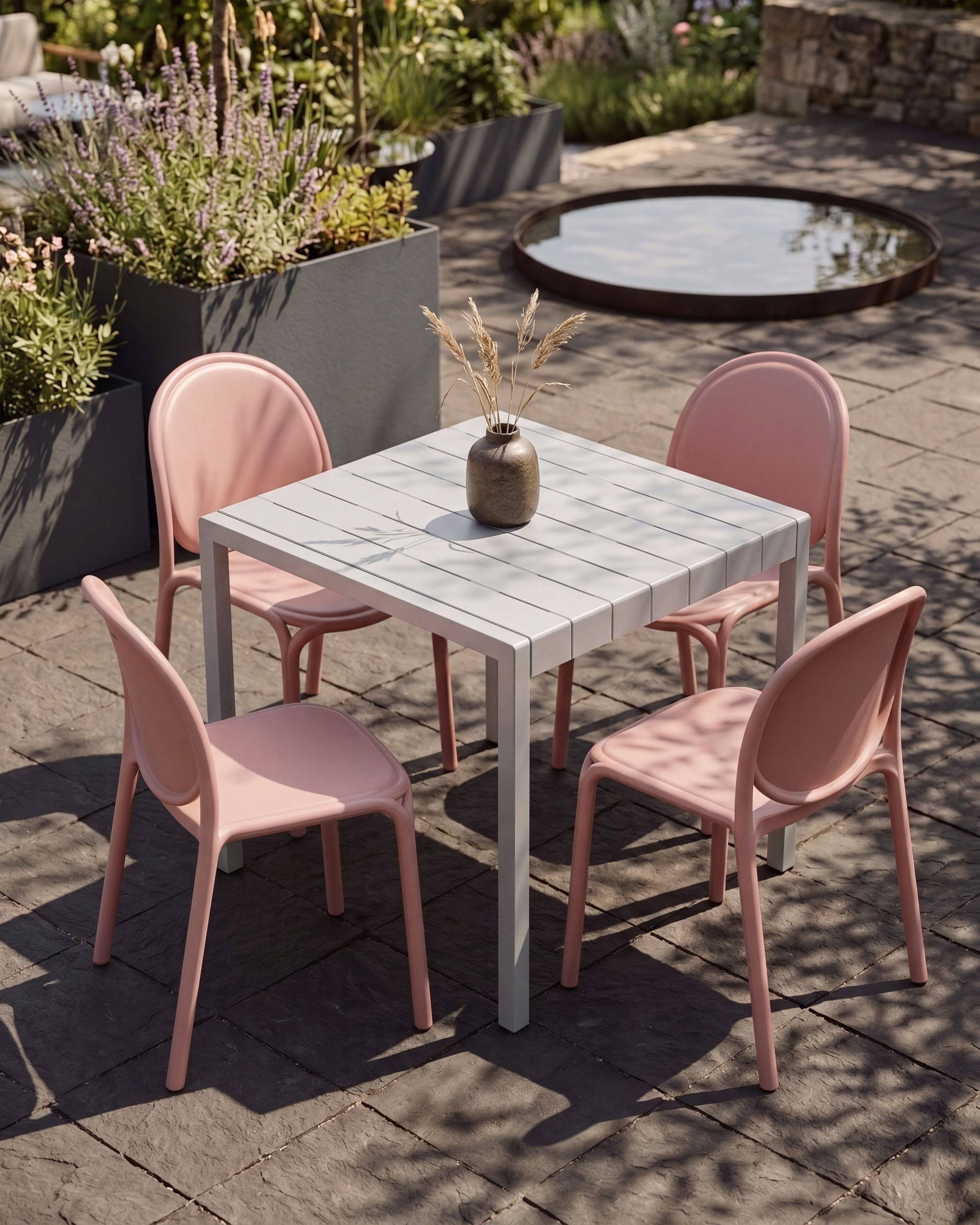 Beliani - Chaise de salle à manger Polypropylène Rose BRUGNELLO - 44x47x80- Beliani