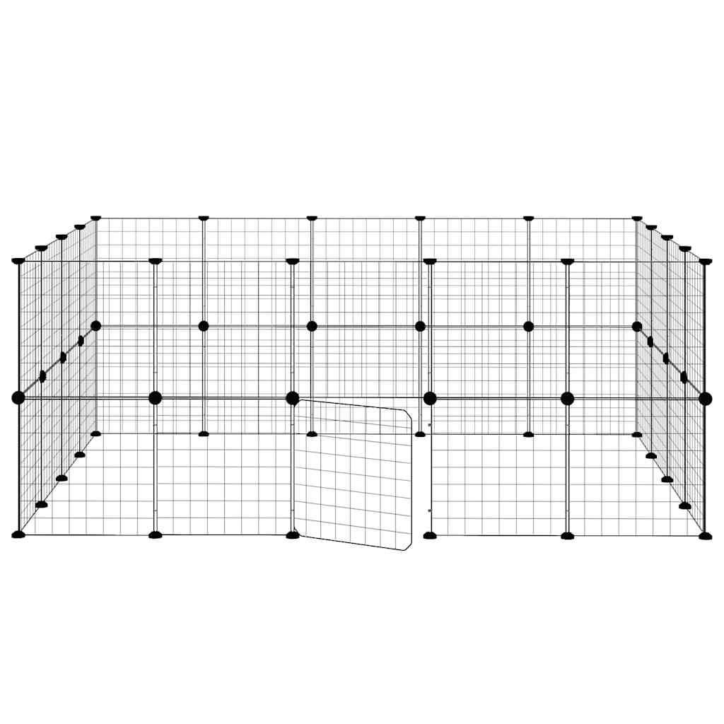 Vidaxl - Cage animaux de compagnie à 36 panneaux et porte Noir 175x140x70 cm vidaXL 3114039 - Imagen 6