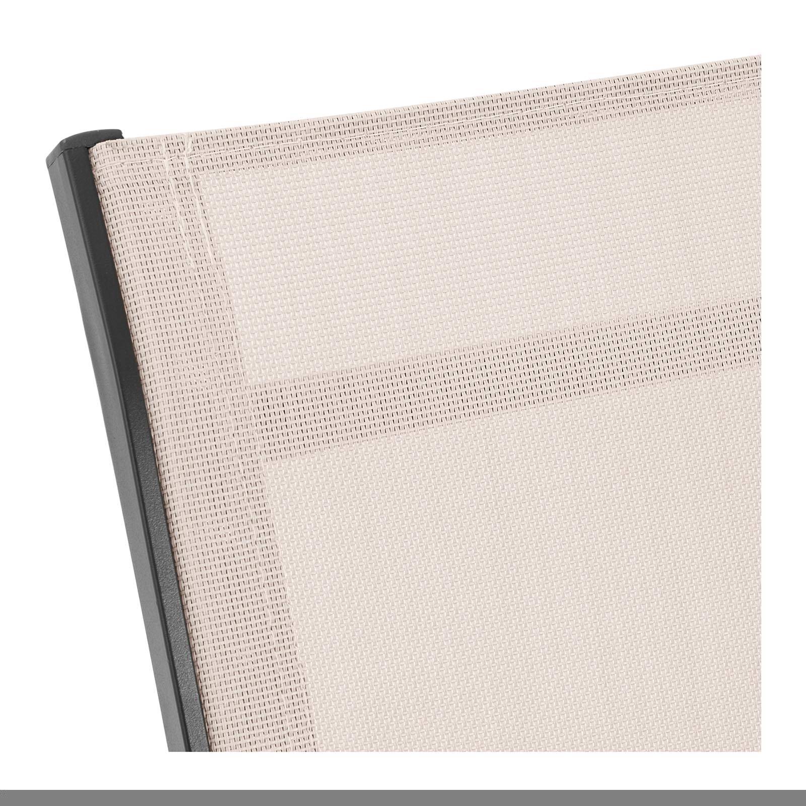 Helloshop26 - Bain de soleil en aluminium dossier réglable beige - Imagen 3