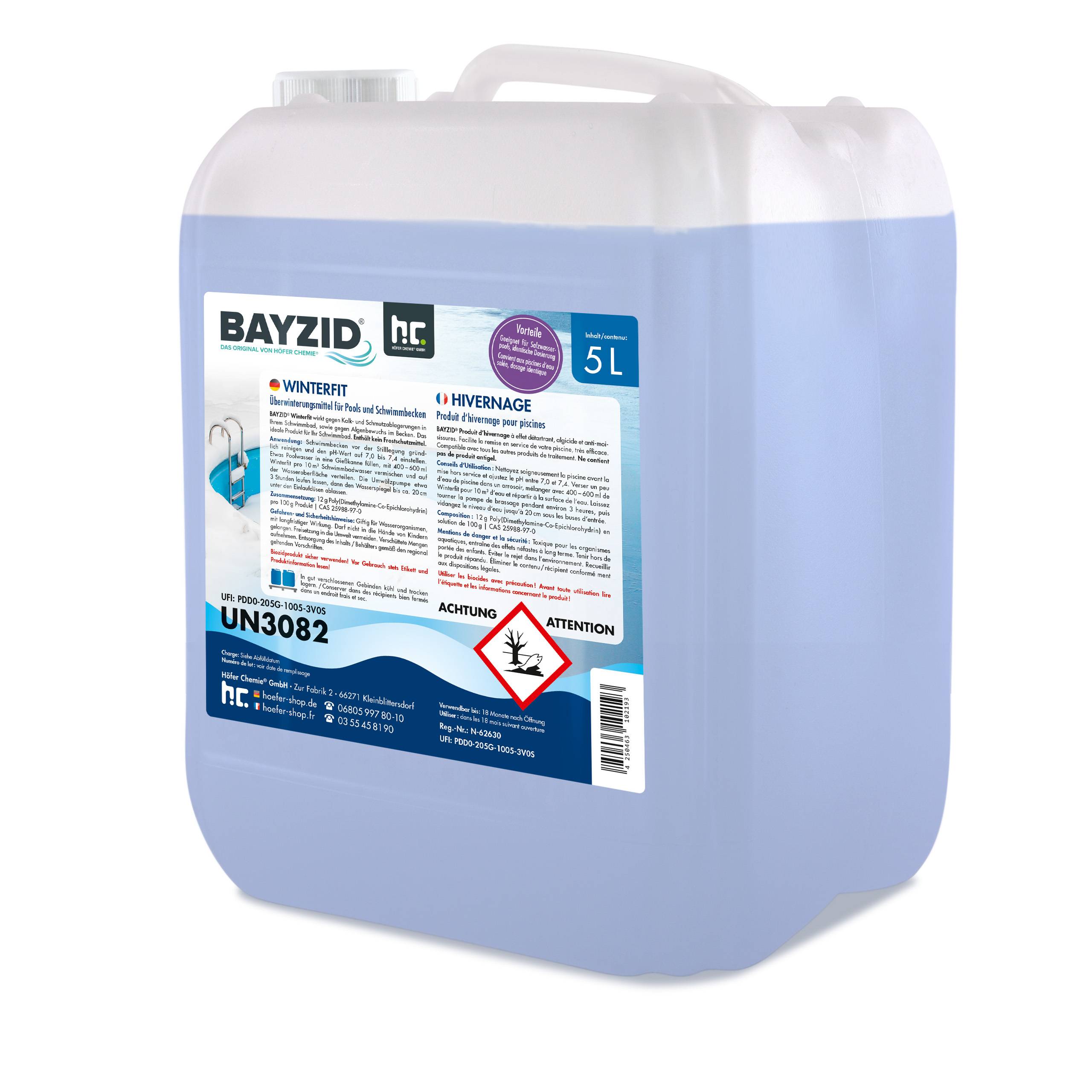 Produit d'hivernage piscine BAYZID® en bidon de 5 L x 1 - Image 1