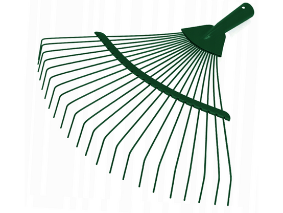 Râteaux de jardin pour feuilles d'herbe, fil léger en métal, ventilateur de 36 cm - Image 4