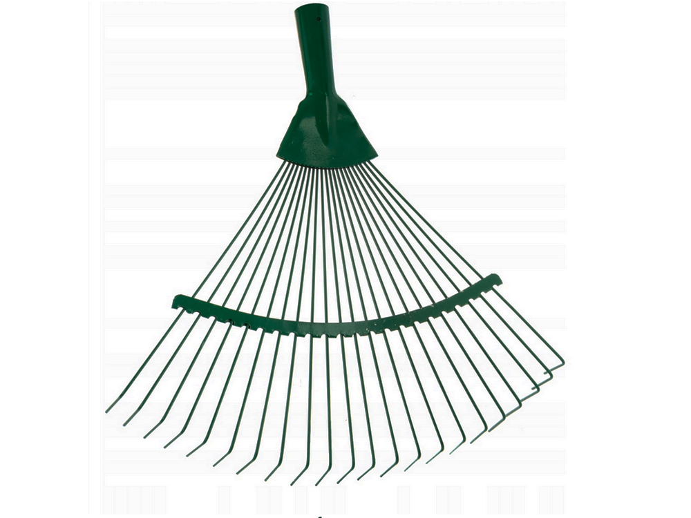 Râteaux de jardin pour feuilles d'herbe, fil léger en métal, ventilateur de 36 cm - Image 7