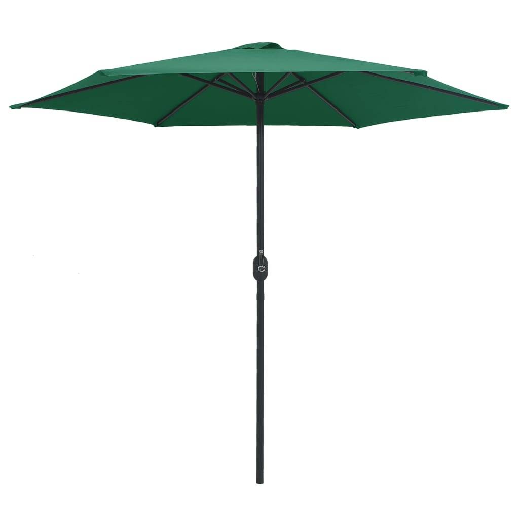 Helloshop26 - Parasol d'extérieur et mât en aluminium 270 x 246 cm vert - Imagen 2