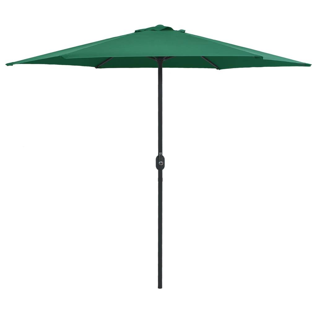 Helloshop26 - Parasol d'extérieur et mât en aluminium 270 x 246 cm vert - Imagen 1