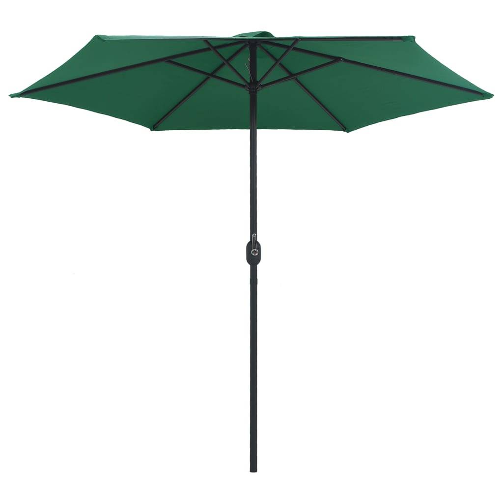 Helloshop26 - Parasol d'extérieur et mât en aluminium 270 x 246 cm vert - Imagen 3