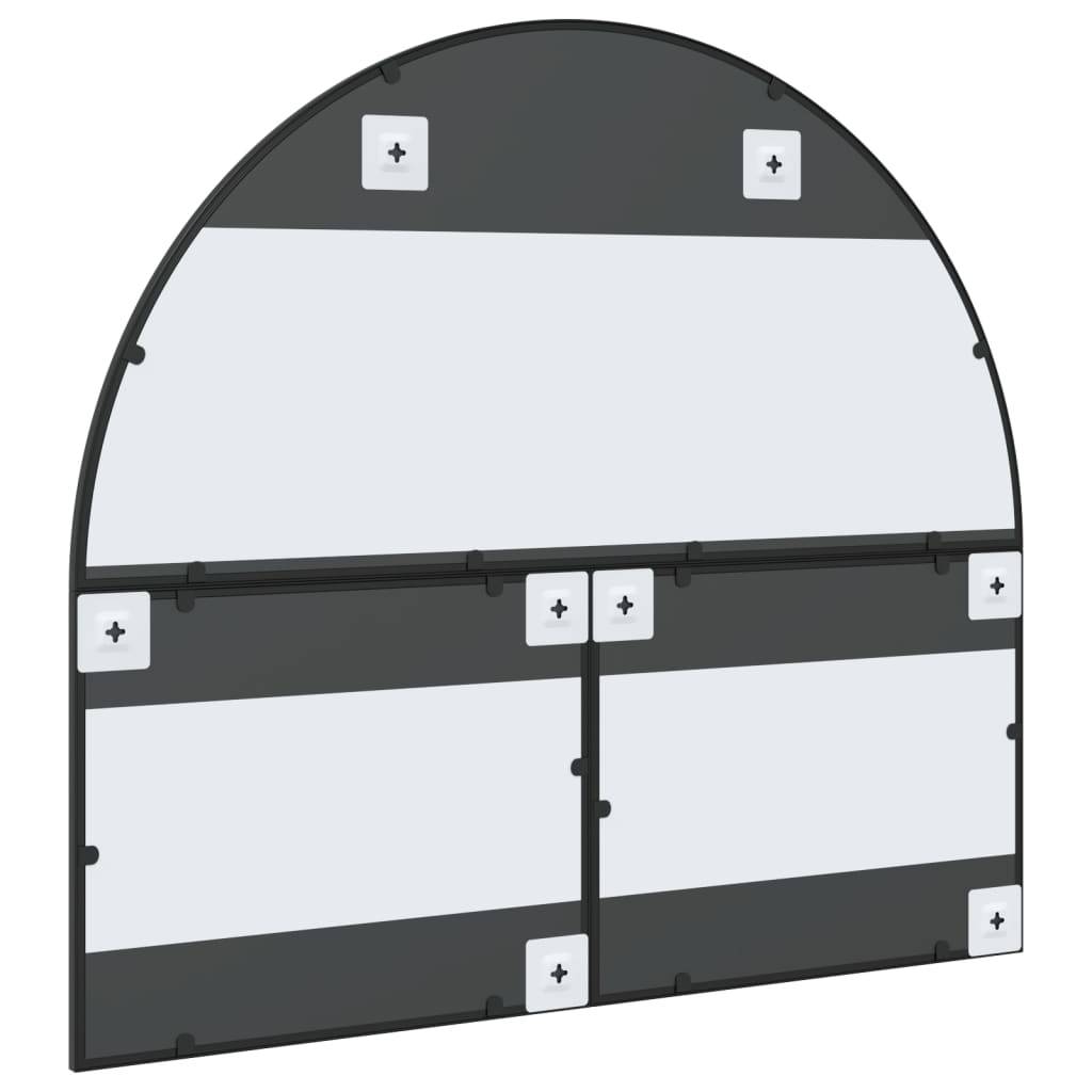 Maison Chic - Miroir mural - Miroir décoratif noir 100x90 cm arche fer - Image 5
