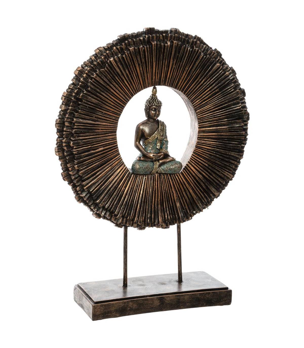 Sculpture décorative Bouddha en résine sur support H 50 cm - Imagen 1