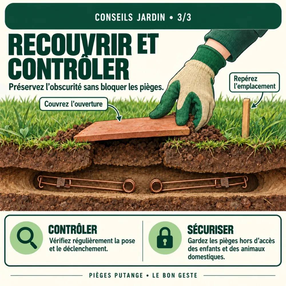 Autre - Lot de 10 pièges à taupe Putange traditionnel acier cuivré - Image 8