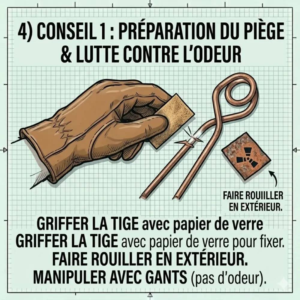 Autre - Lot de 10 pièges à taupe Putange traditionnel acier cuivré - Image 10