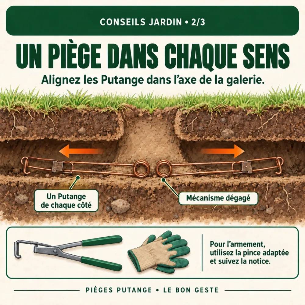 Autre - Lot de 10 pièges à taupe Putange traditionnel acier cuivré - Image 10