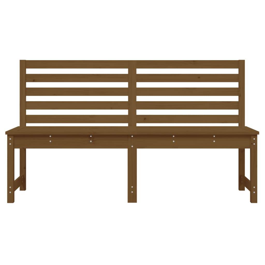 Maison Chic - Banc de jardin - Banc d'extérieur - Banquette marron miel 157,5 cm bois de pin massif - Imagen 4