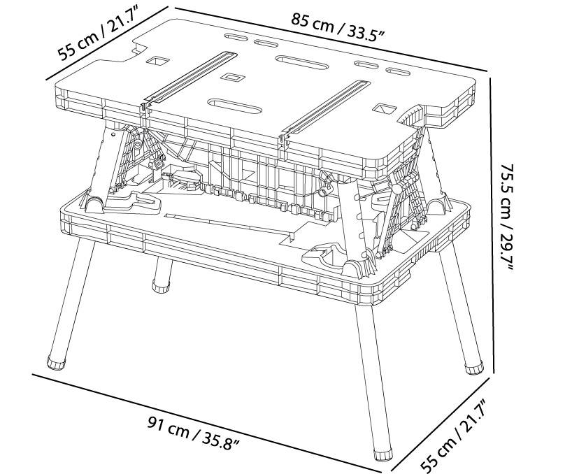Keter - Etabli pliant noir travaux bricolage - KETER - Imagen 8