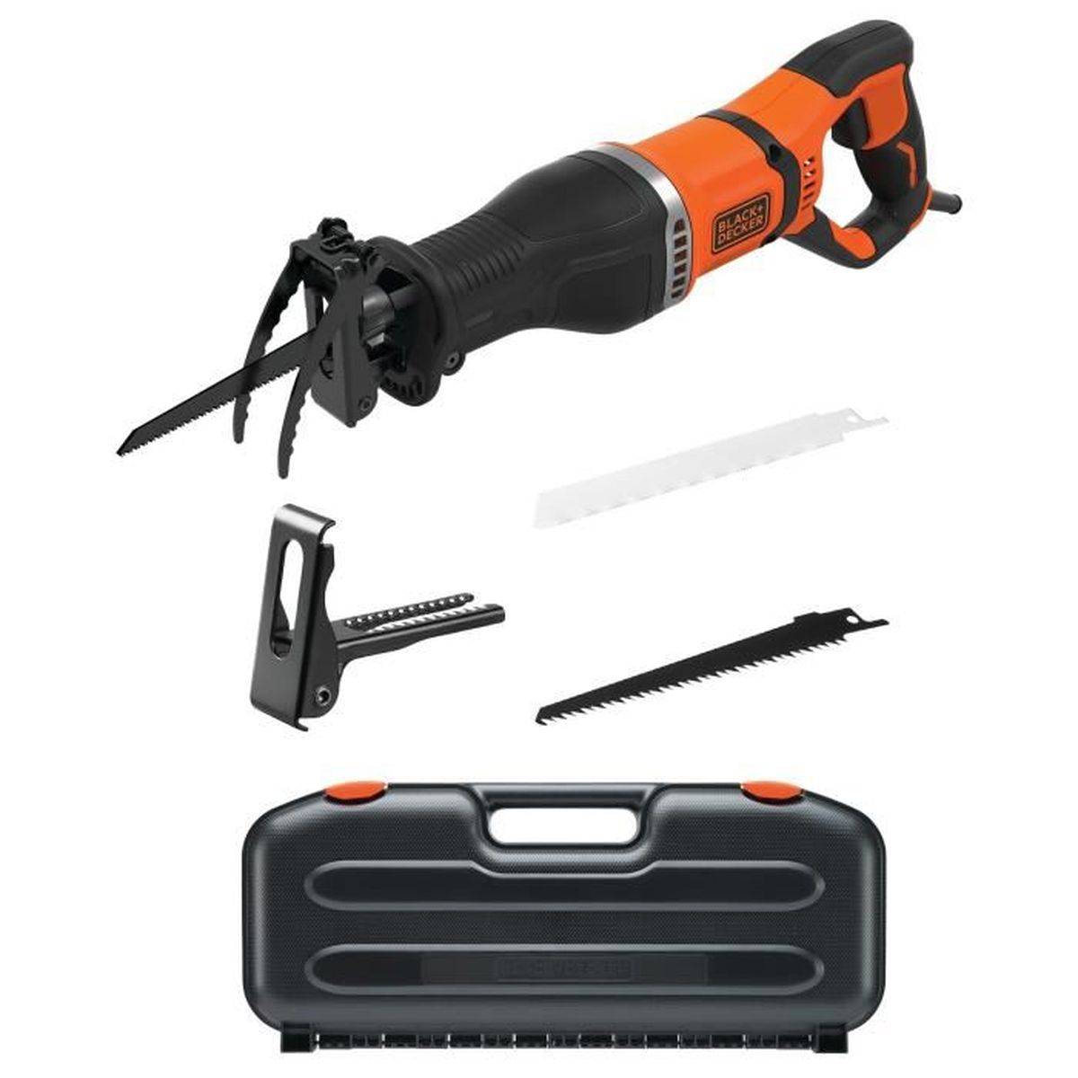 Black & Decker - Scie sabre électrique 750 W avec variateur 0-2800 crs/min, 2 lames et mallette - BLACK + DECKER - Image 1