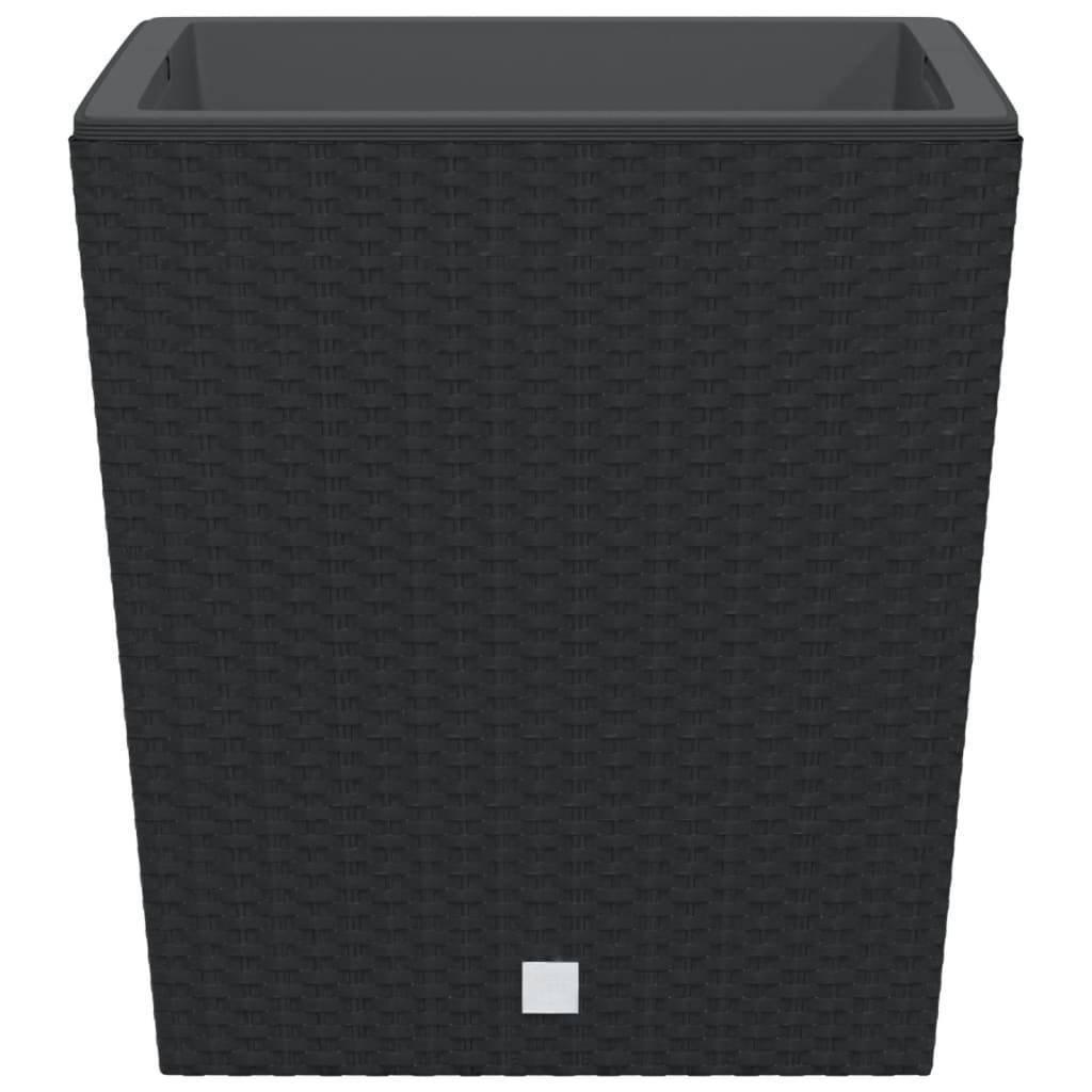 ComfortXL - Jardinière extérieur Polypropylène rotin grand pot de fleurs intérieur amovible anthracite - ComfortXL Outdoor Living - Image 4