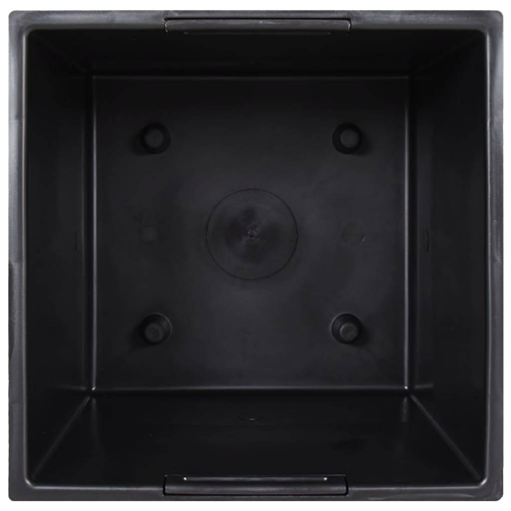 ComfortXL - Jardinière extérieur Polypropylène rotin grand pot de fleurs intérieur amovible anthracite - ComfortXL Outdoor Living - Image 5