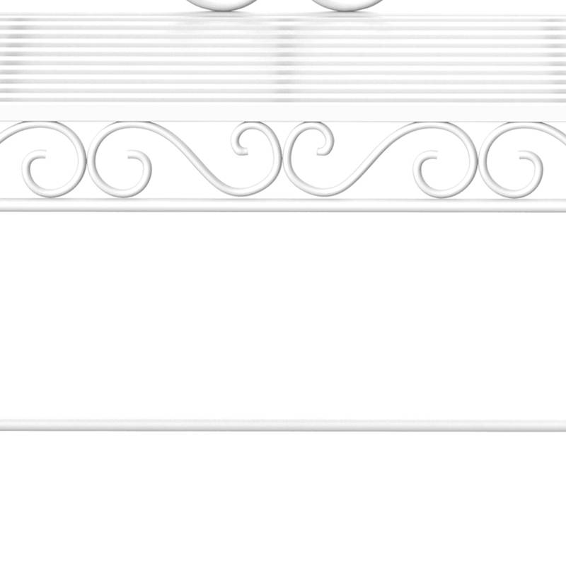 Banc de jardin 2 places métal extérieur balcon robuste anti-rouille 111x50x98cm blanc - ComfortXL Outdoor Living - Image 6