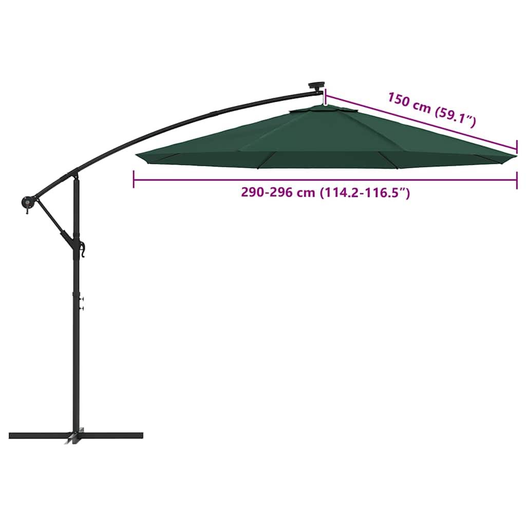 Vidaxl - Toile de Rechange pour Parasol Vert 300 cm vidaXL 313802 - Image 3