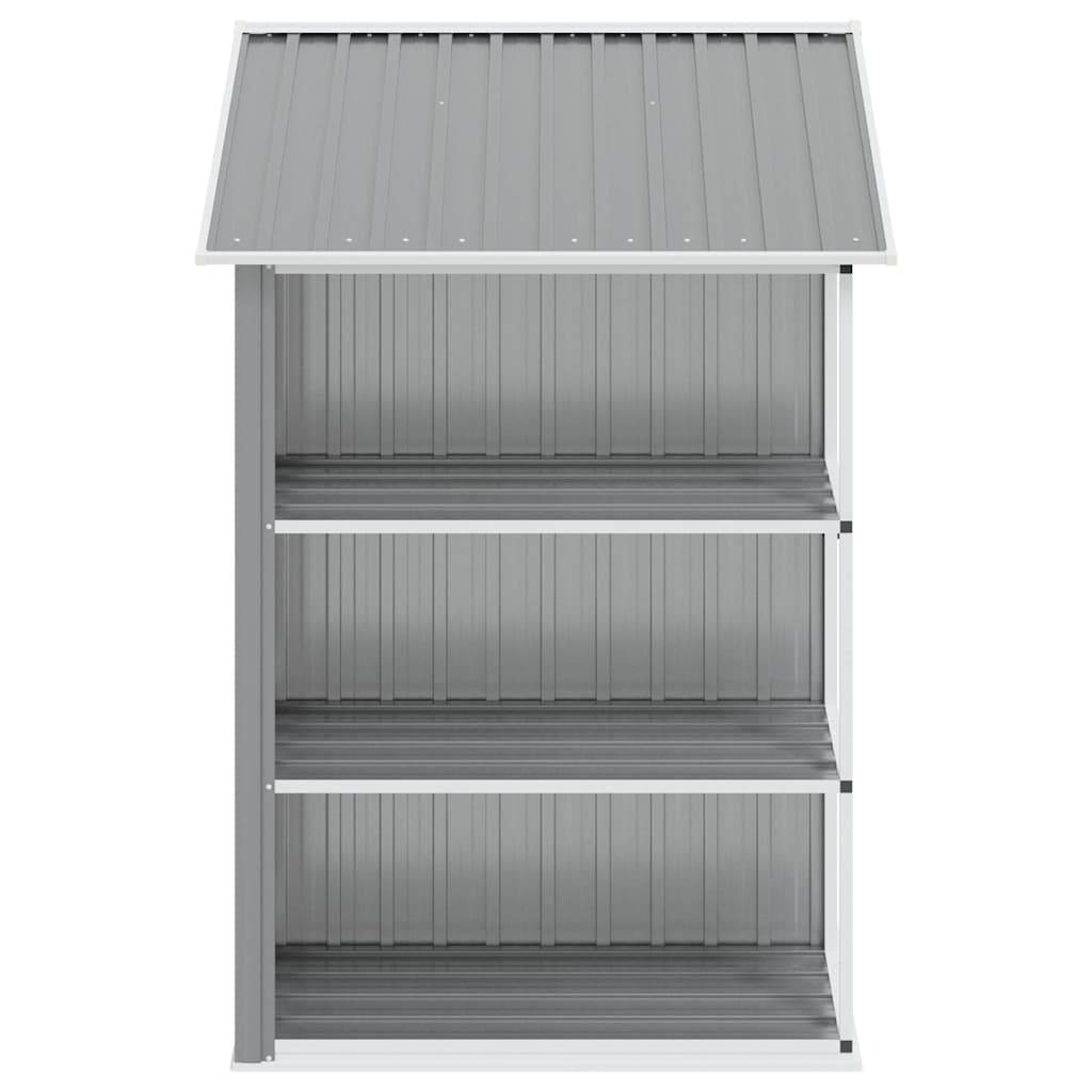 PANGIVO - Abri de jardin avec étagère - Fer galvanisé - Gris clair - 205x130x183 cm - Surface au sol 2,28m² - PANGIVO - Image 6
