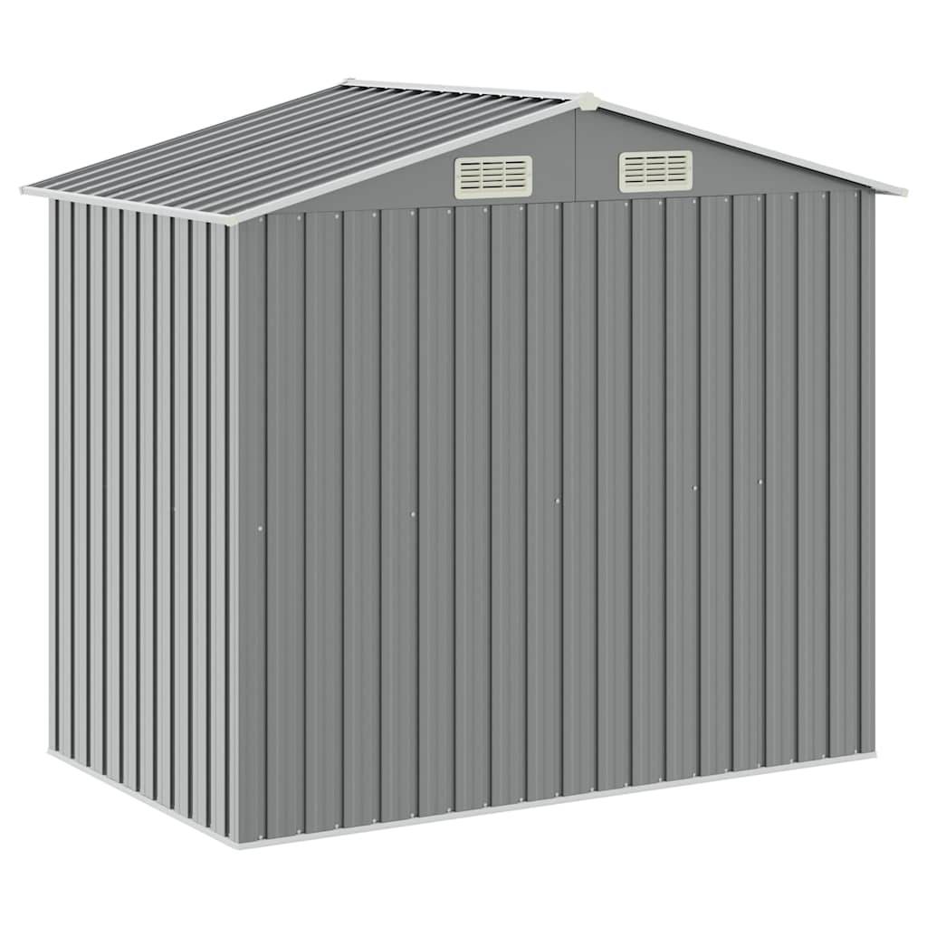PANGIVO - Abri de jardin avec étagère - Fer galvanisé - Gris clair - 205x130x183 cm - Surface au sol 2,28m² - PANGIVO - Image 5
