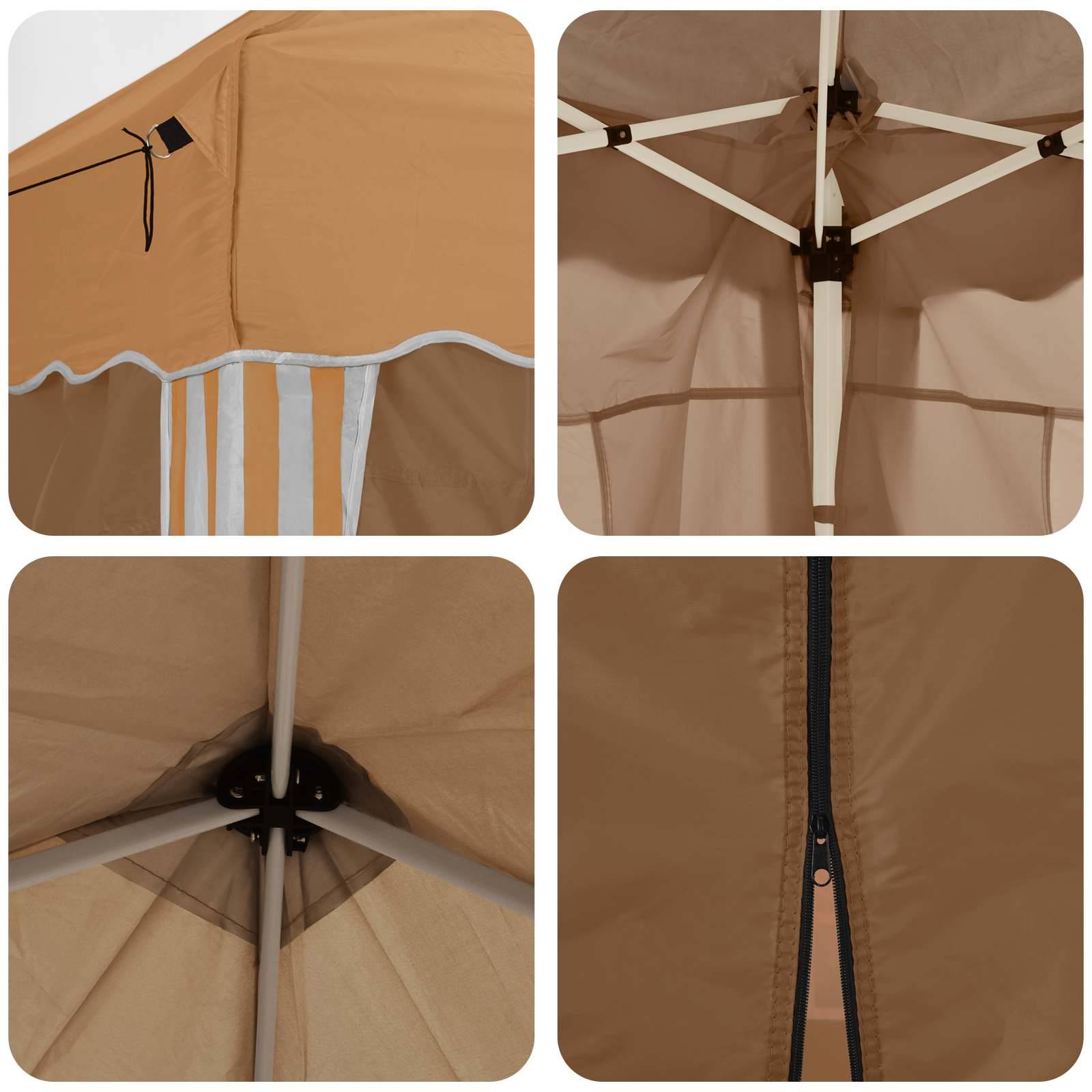 ComfortXL - Tente de Réception Pop-up Oxford Jardin Fêtes avec 4 Parois 195x195cm Beige - ComfortXL Outdoor Living - Image 2