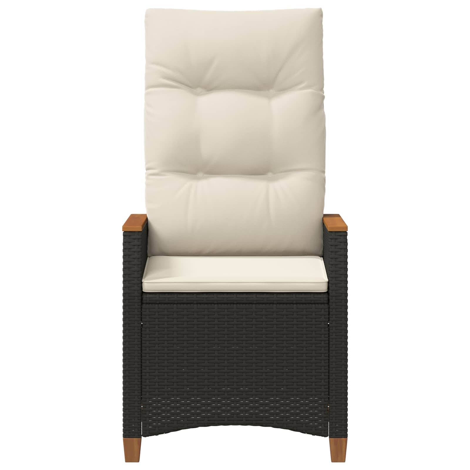 PANGIVO - Chaise de jardin inclinable Noir et Crème 64 x 57.5 x 112 cm - PANGIVO - Image 5
