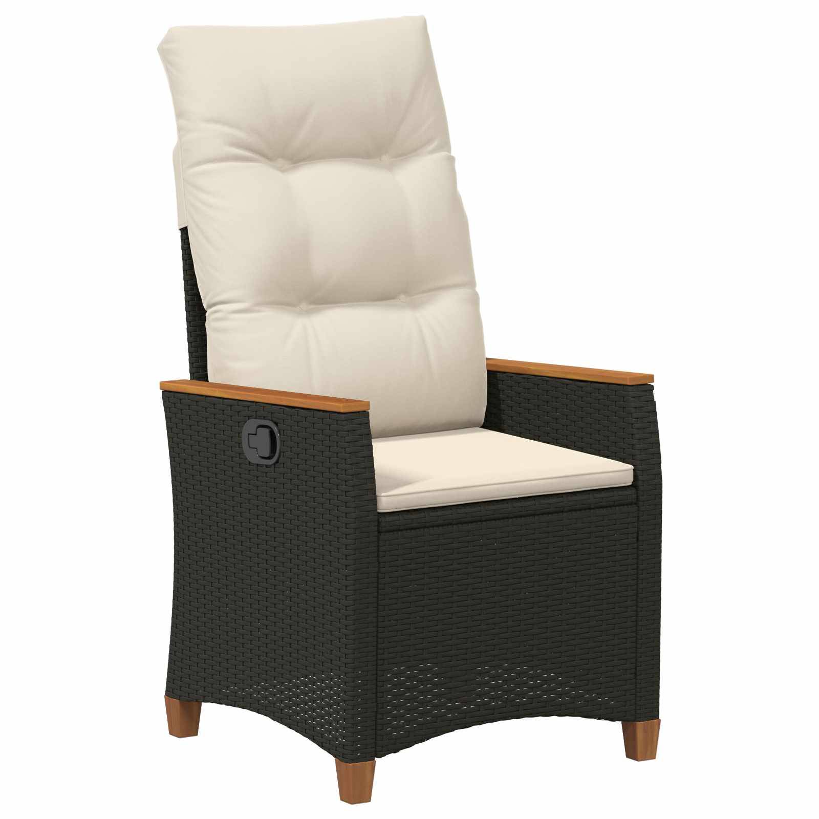 PANGIVO - Chaise de jardin inclinable Noir et Crème 64 x 57.5 x 112 cm - PANGIVO - Image 4