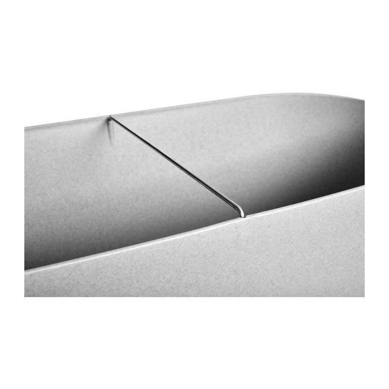 Elho - Planteur Ovale Greenville - Plastique - Avec Roulettes - ø60 - Living Ciment - Imagen 4