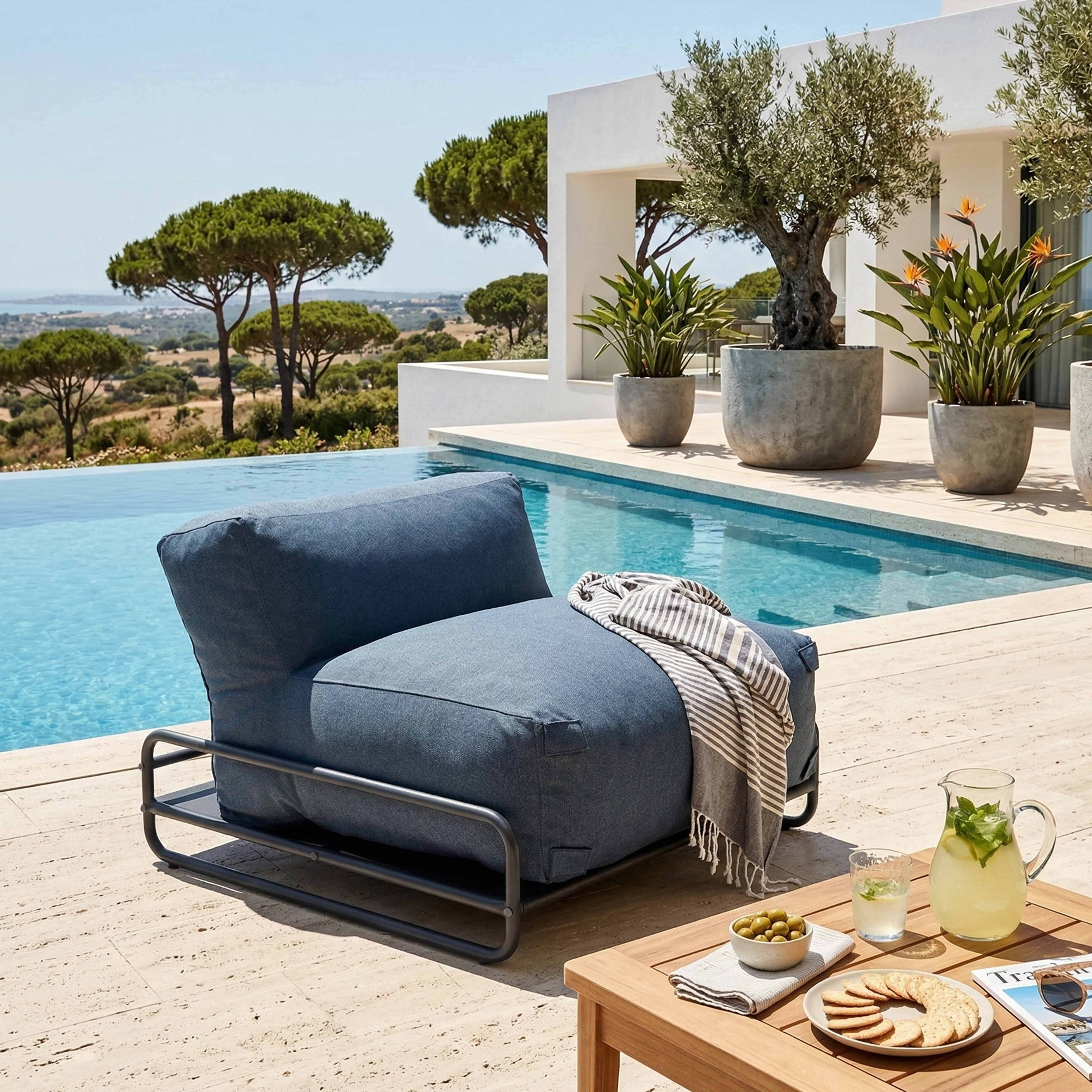 Oviala - Structure pour fauteuil et pouf de salon de jardin modulable pacific Mixi - Oviala - Image 4