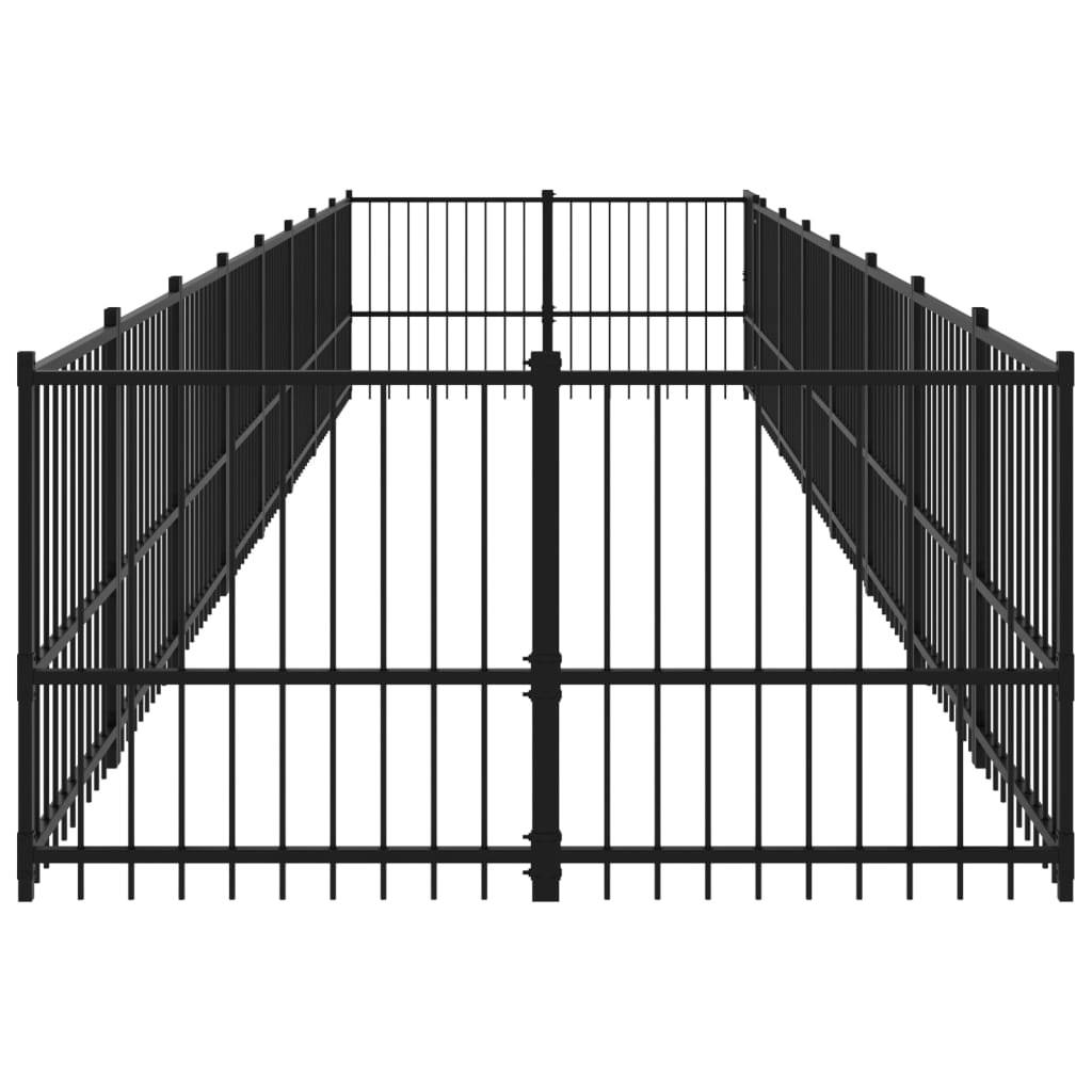 Vidaxl - Chenil d'extérieur pour chiens Acier 15,02 m² vidaXL 3124604 - Imagen 4