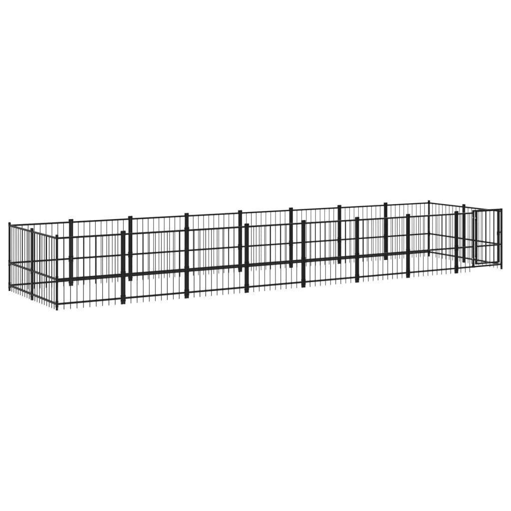 Vidaxl - Chenil d'extérieur pour chiens Acier 15,02 m² vidaXL 3124604 - Imagen 1