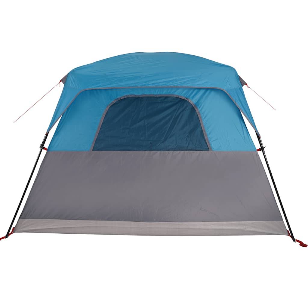 Tente Cabine 4 Places Polyester Anti-Pluie Abri Familial pour le Weekend Bleu – ComfortXL Outdoor Living - Imagen 8