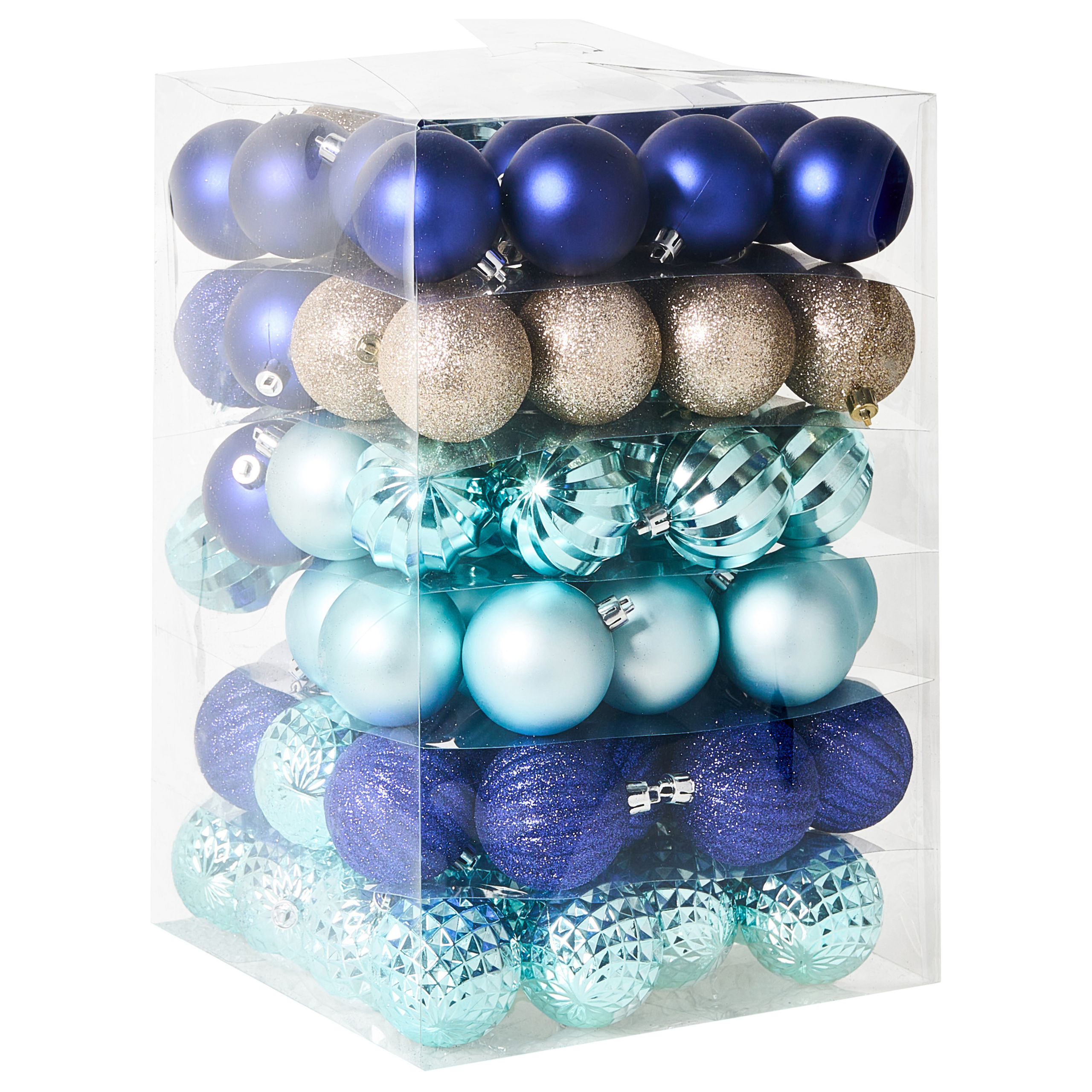 Beliani - Boules de Noël Matière synthétique Bleu PIELINEN - 6x6x7- Beliani - Image 2