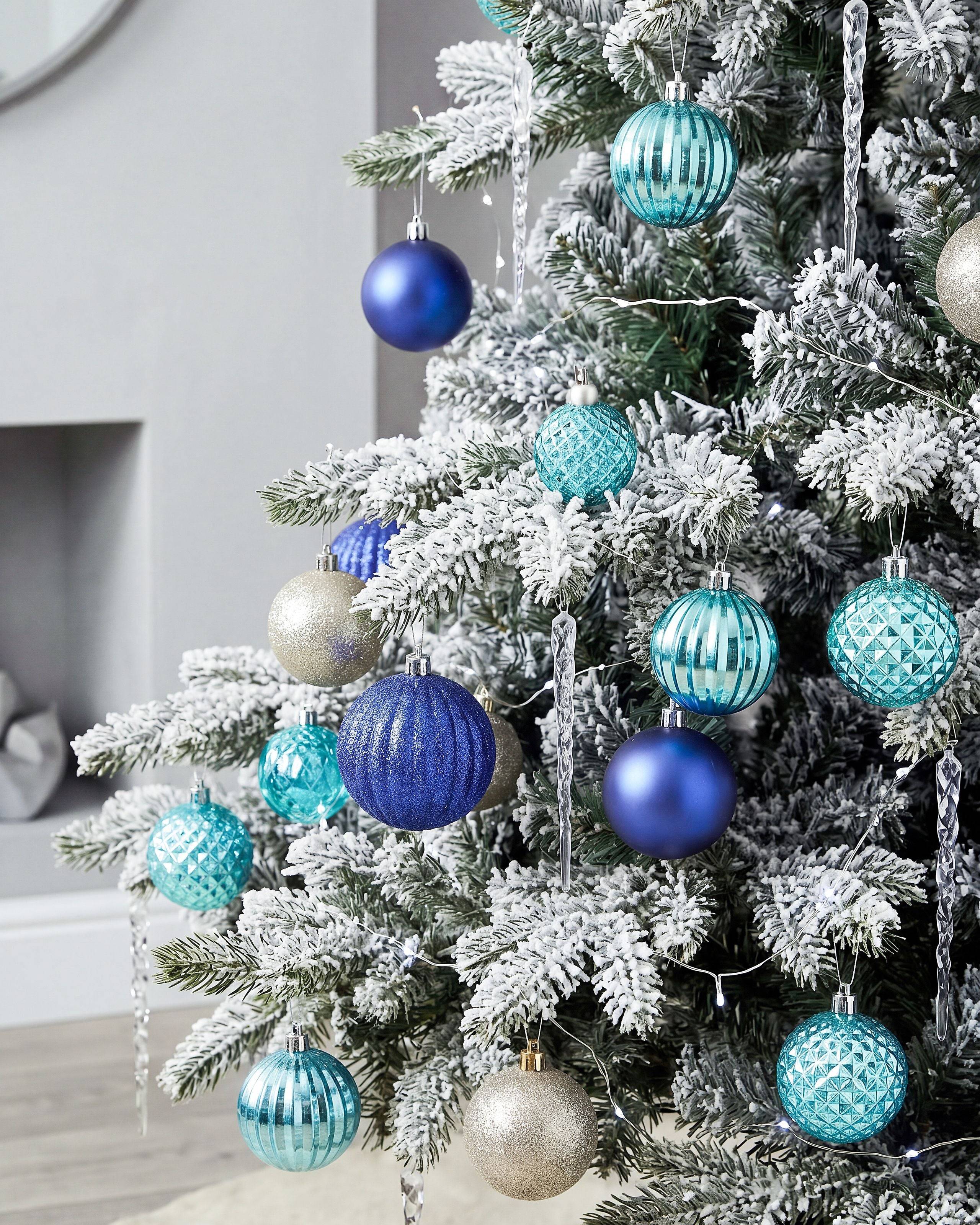 Beliani - Boules de Noël Matière synthétique Bleu PIELINEN - 6x6x7- Beliani - Image 1