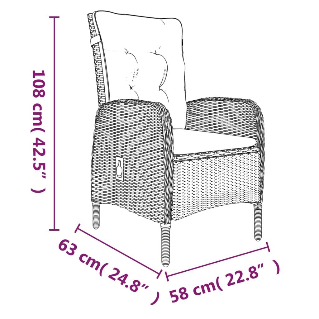 Salon de Jardin 2 Personnes Résine Tressée Grise, 2 Chaises Ergonomiques et Table de Repas Carrée 80cm – ComfortXL Outdoor Living - Image 7