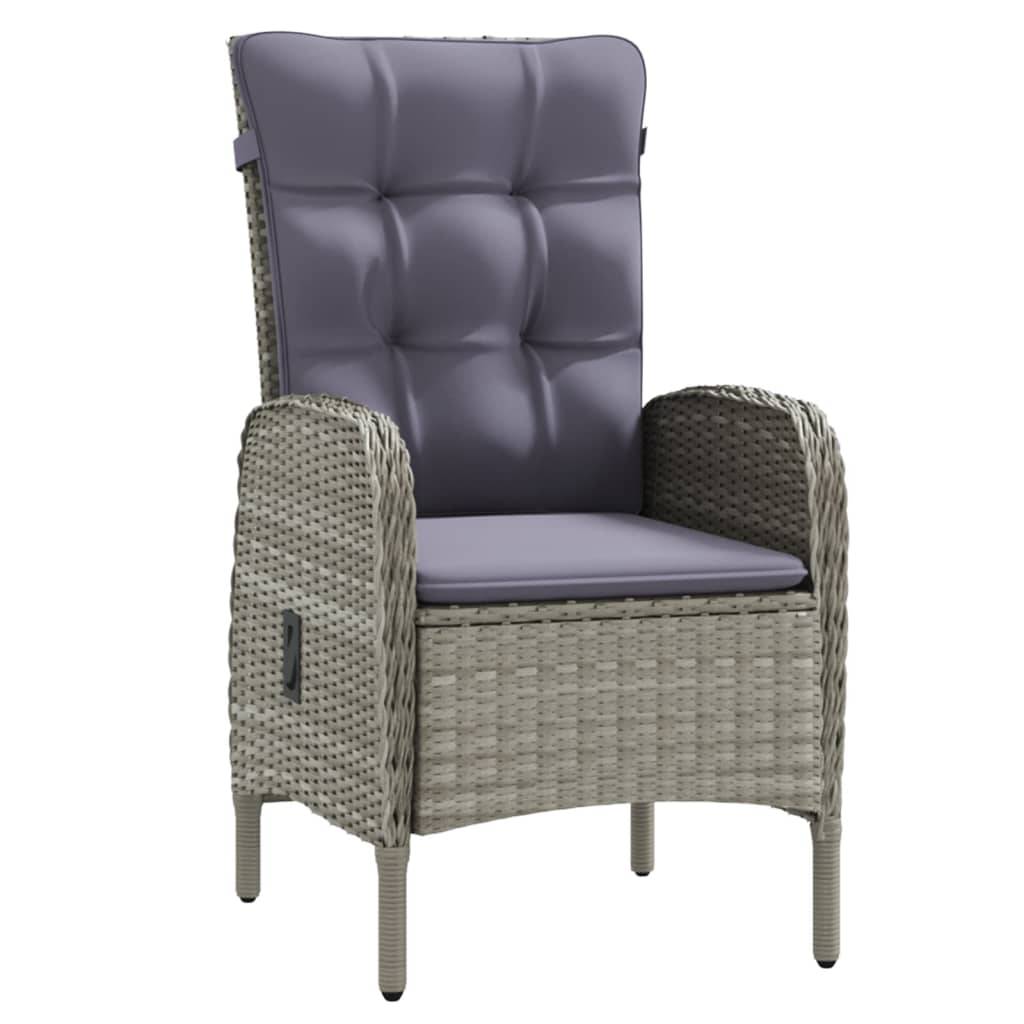 Salon de Jardin 2 Personnes Résine Tressée Grise, 2 Chaises Ergonomiques et Table de Repas Carrée 80cm – ComfortXL Outdoor Living - Image 3