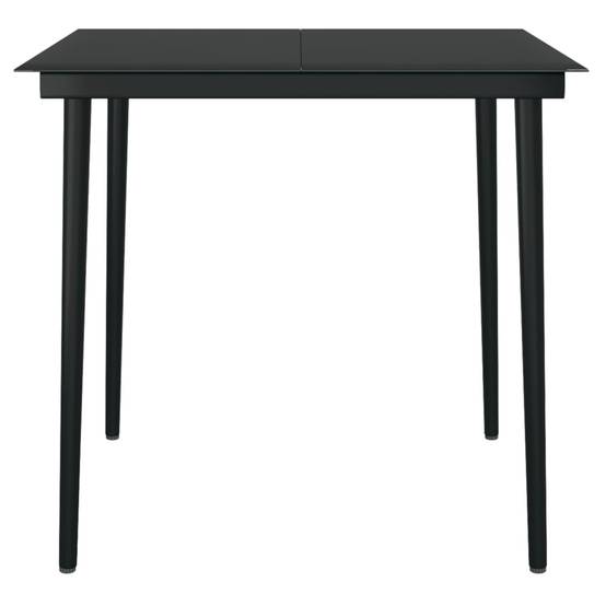 Salon de Jardin 2 Personnes Résine Tressée Grise, 2 Chaises Ergonomiques et Table de Repas Carrée 80cm – ComfortXL Outdoor Living - Image 6