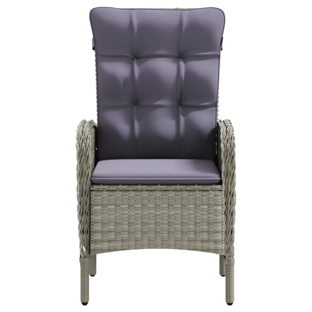 Salon de Jardin 2 Personnes Résine Tressée Grise, 2 Chaises Ergonomiques et Table de Repas Carrée 80cm – ComfortXL Outdoor Living - Image 4