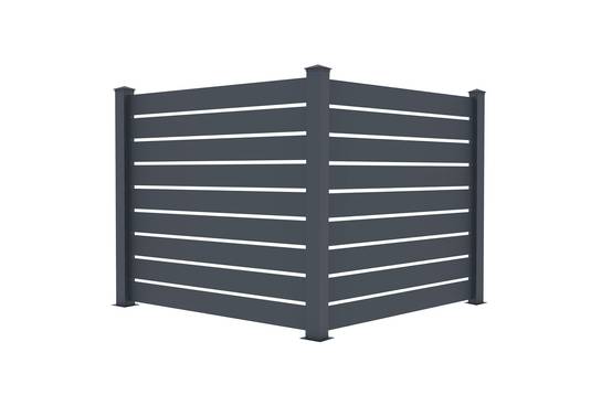 Casanoov Lot de 2 clôtures aluminium VOGEL 1,9m H.170 cm Gris Anthracite - Image 7