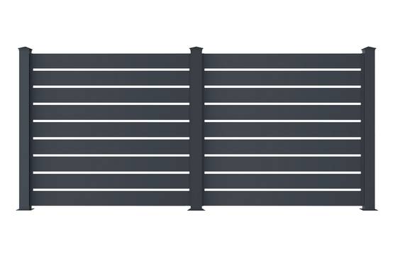 Casanoov Lot de 2 clôtures aluminium VOGEL 1,9m H.170 cm Gris Anthracite - Image 4