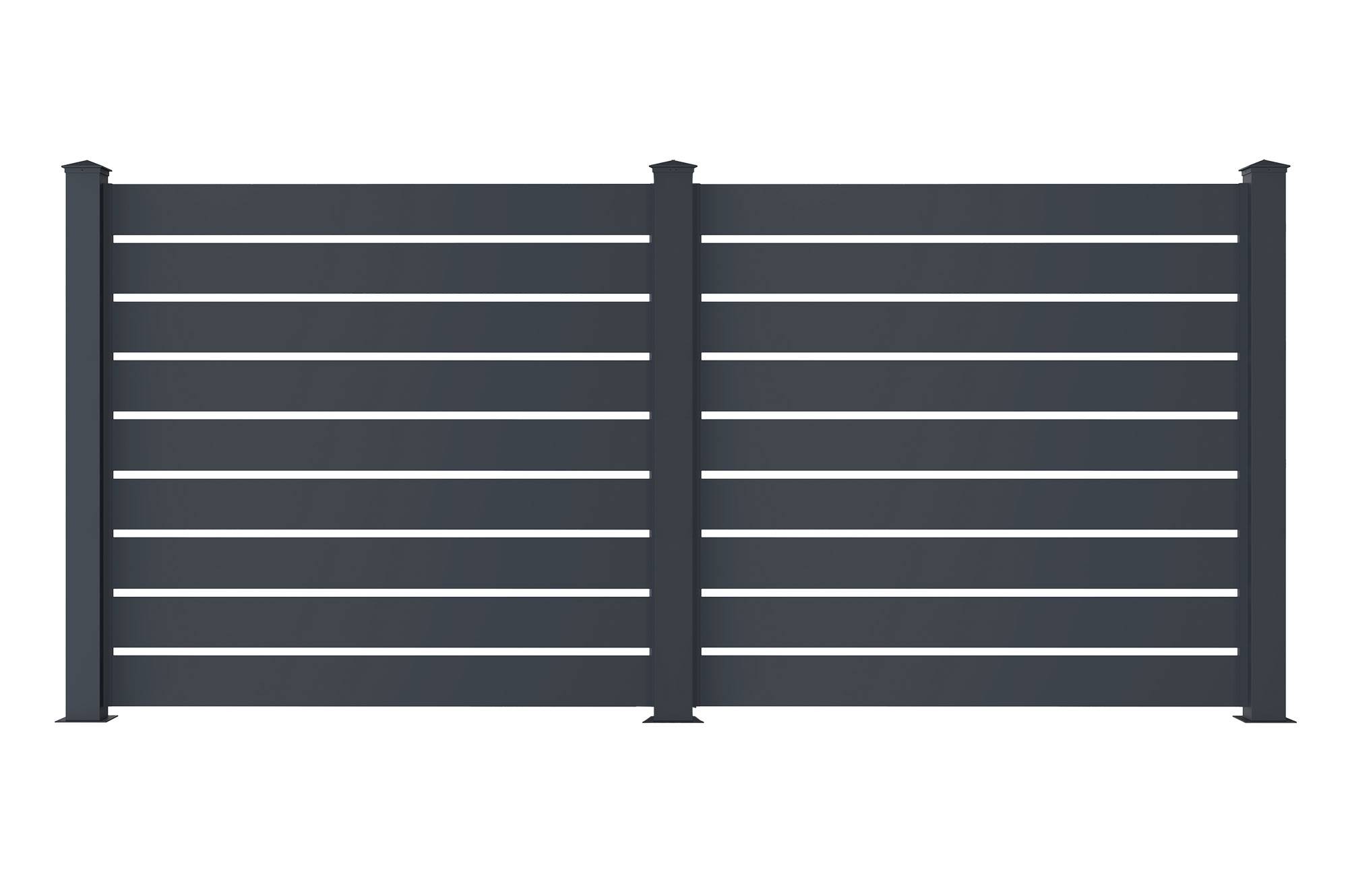 Casanoov Lot de 2 clôtures aluminium VOGEL 1,9m H.170  cm Gris Anthracite - Image 4