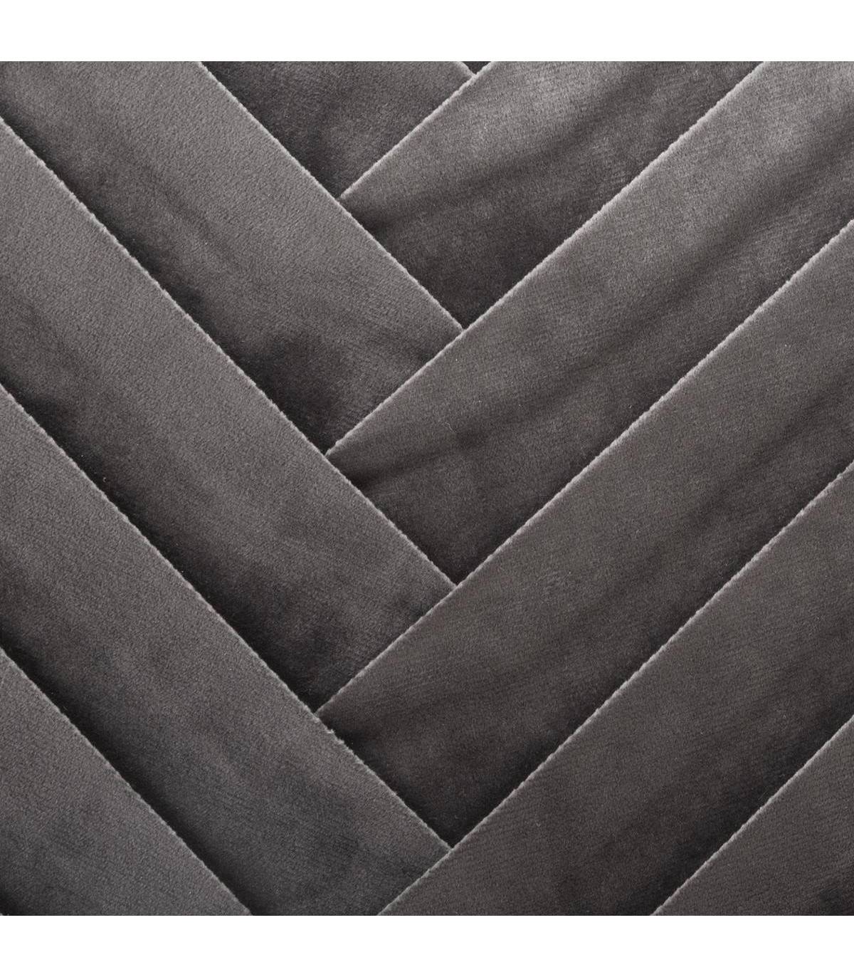 Atmosphera - Coussin déhoussable Velours tressé Gris foncé 40 x 40 cm - Imagen 4