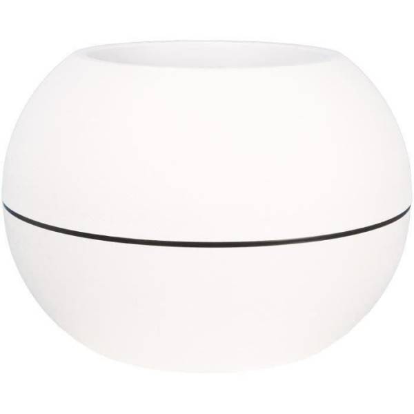 Riviera - Bac A Fleurs Rond Riviera Granit Boule - Plastique - Diametre 50 Cm - Blanc - Image 1