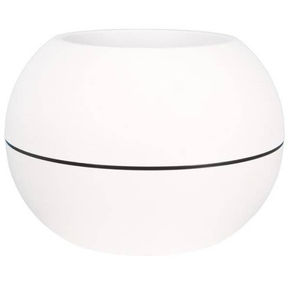 Riviera - Bac A Fleurs Rond Riviera Granit Boule - Plastique - Diametre 50 Cm - Blanc - Image 2