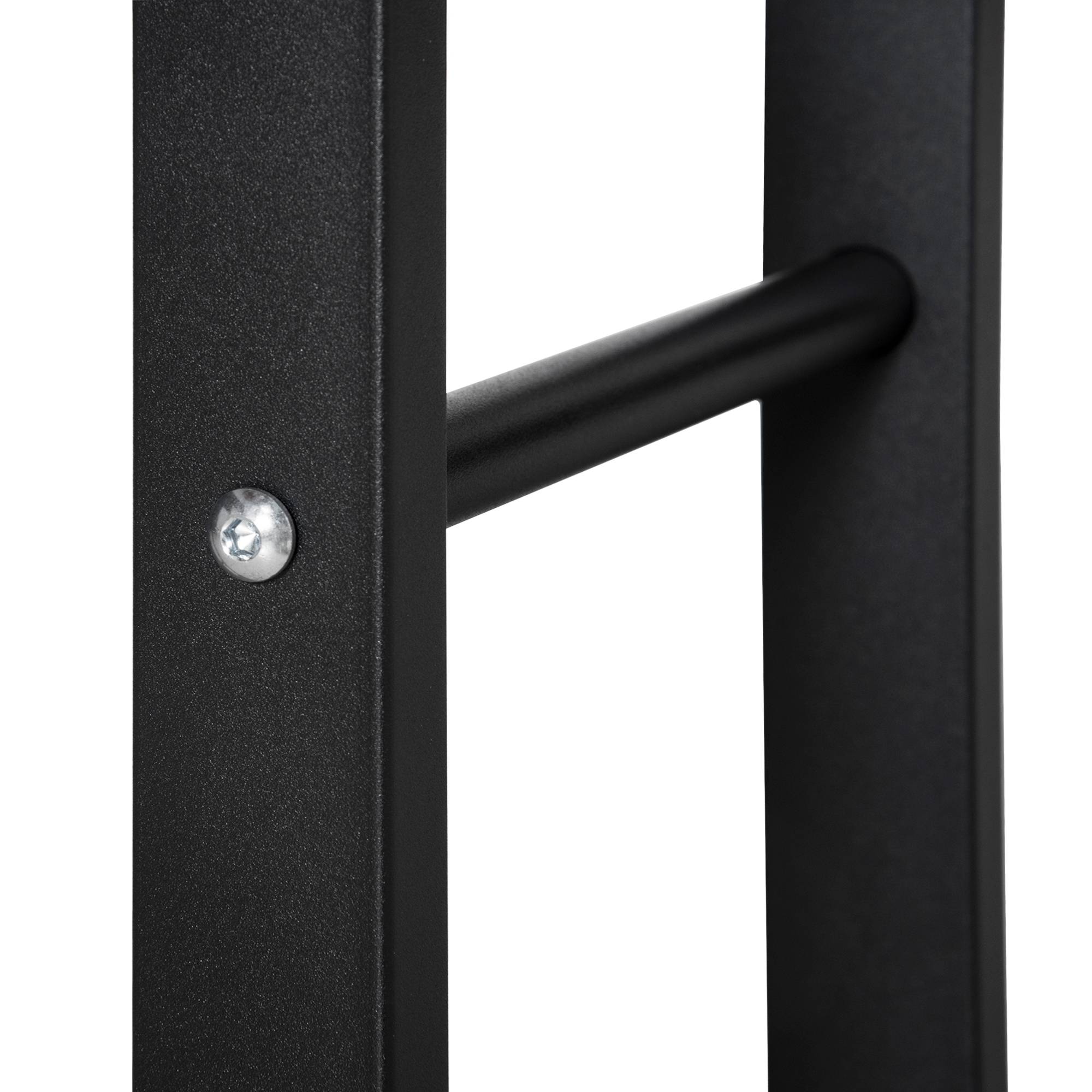 Range bûches Etagère porte bois de cheminée porte-bûches intérieur et extérieur charge max. 100 Kg dim. 40L x 25l x 100H cm métal noir - Image 10