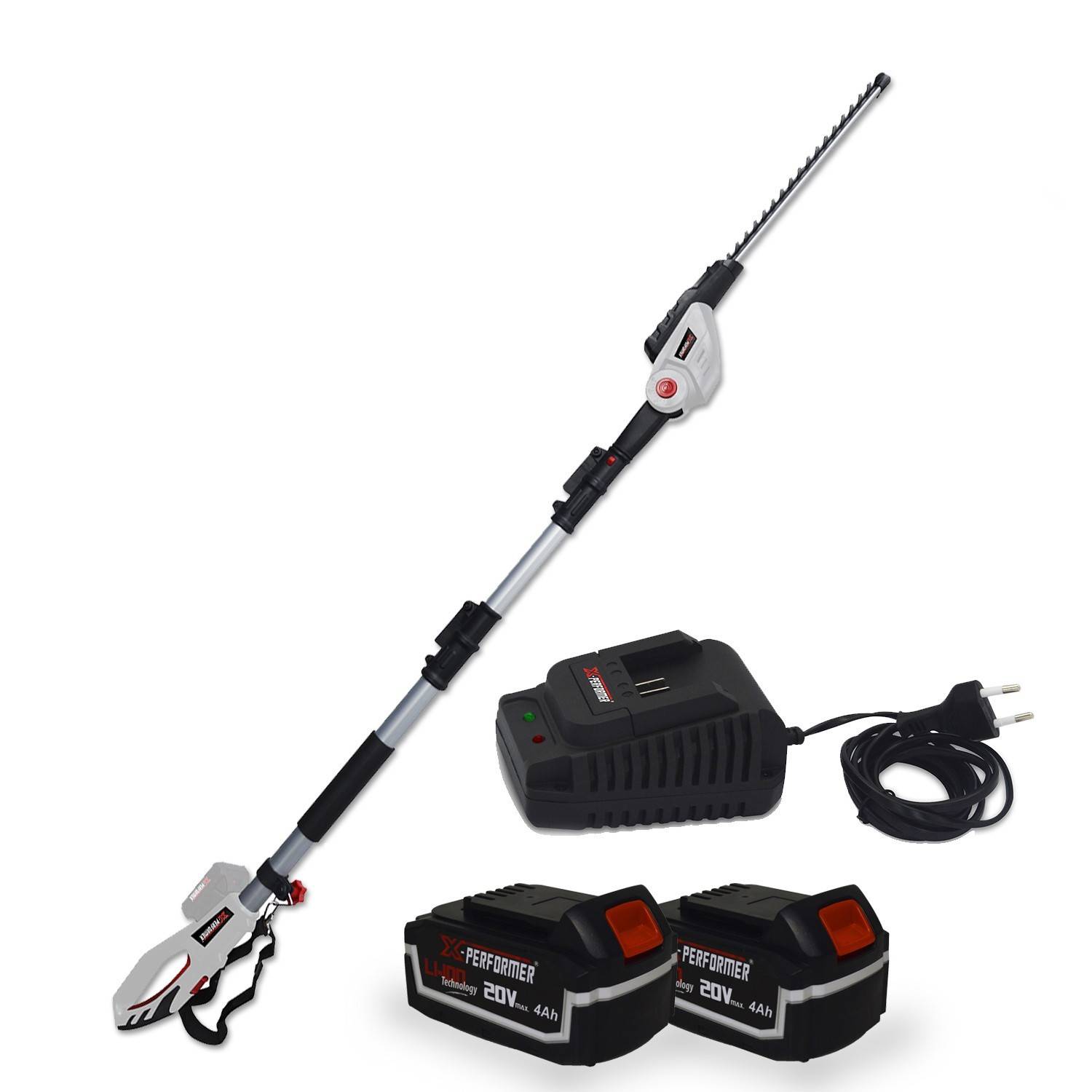 Scie à Ebrancher Taille Haies sur perche 20V - Xperformer XP2PSTH20LI - Portatif -  2 Batteries 4Ah et chargeur inclus - Image 1