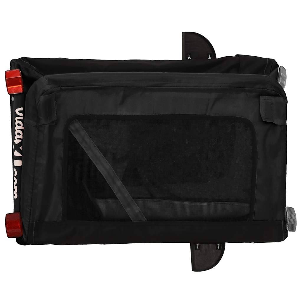 Remorque de vélo pour animaux fer et tissu Oxford noir 135 x 68.5 x 73.5 cm - PANGIVO - Image 10